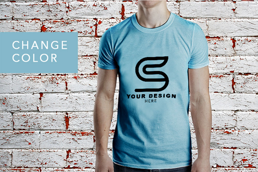 free shirt psd mockup