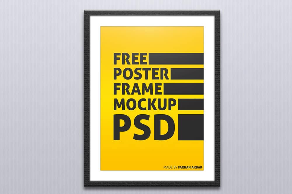 free poster and frame mockup