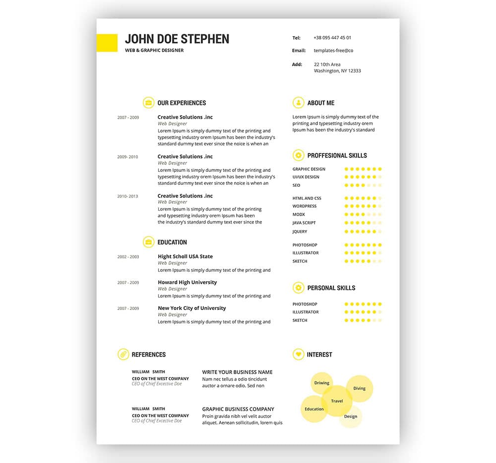 Download This Free Resume PSD Mockup Designhooks