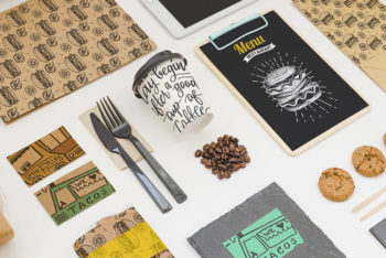 Free Takeaway Food Composition Mockup