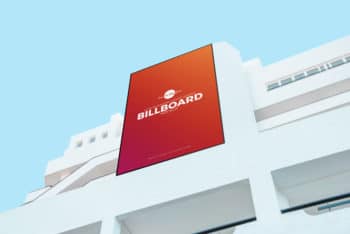 Free Vertical Billboard Mockup