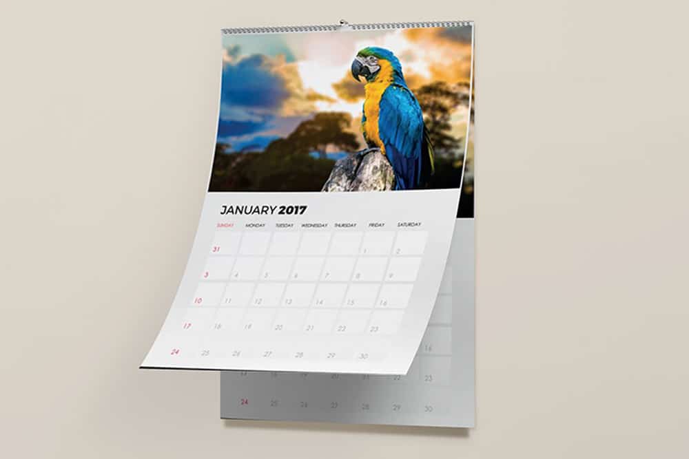 Download This Free Wall Calendar Mockup In PSD Designhooks