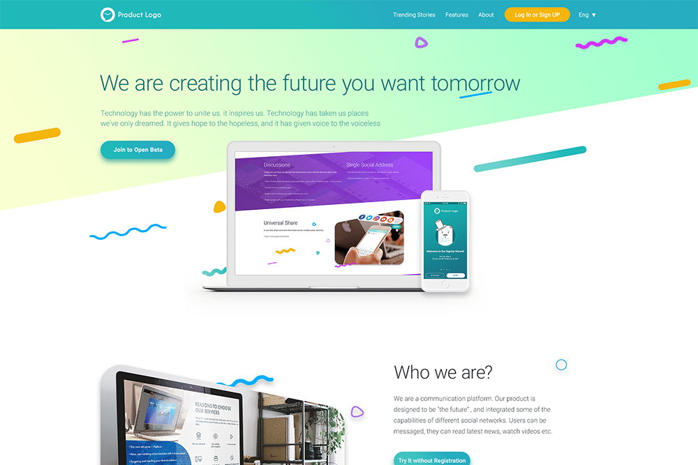 Download This Free Website Template Mockup in PSD Designhooks