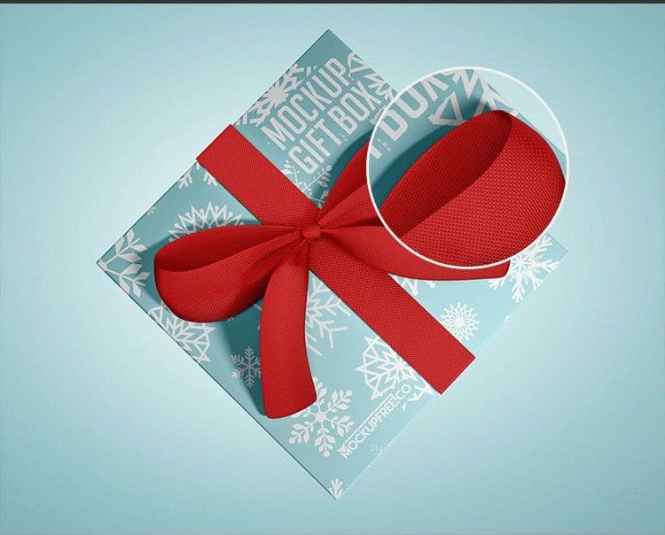Download Gift Box PSD Mockup with Ribbon Design - DesignHooks