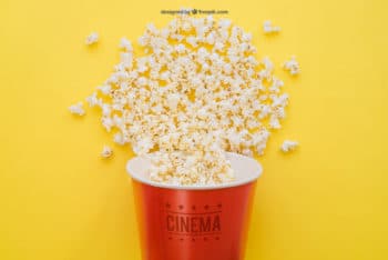 Movie Popcorn Mockup Freebie in PSD