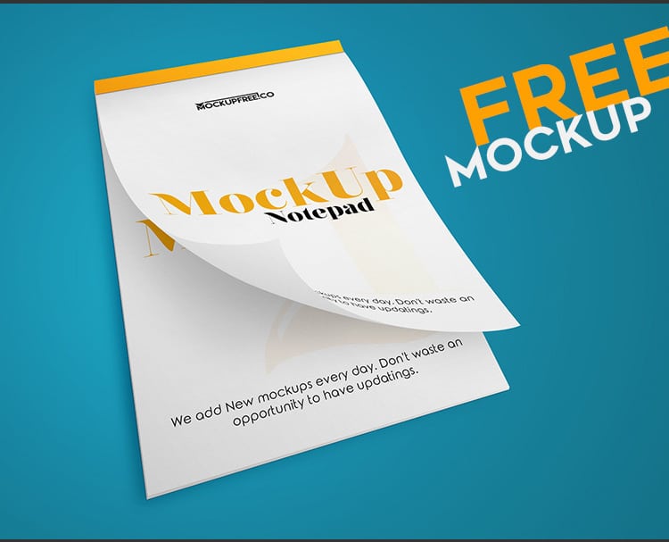 Download Notepad PSD Mockup Download for Free- DesignHooks PSD Mockup Templates