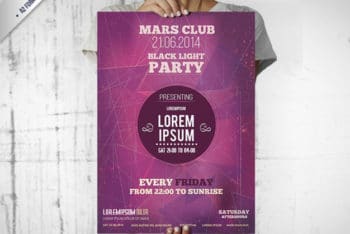 Funky Party Poster Mockup Freebie