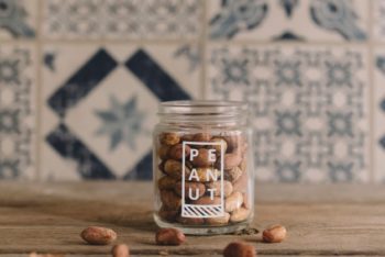 Free Customizable Peanut Plus Jar Mockup