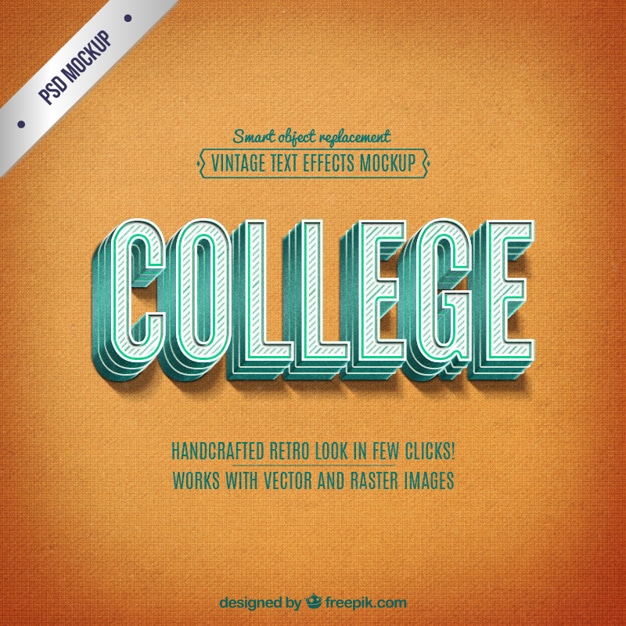 Retro College Mockup