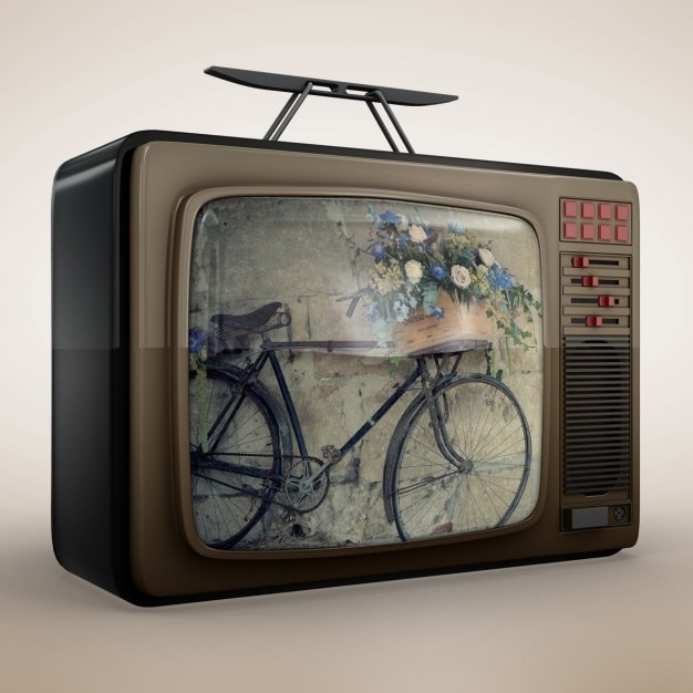 Free Really Old Television Mockup in PSD - DesignHooks