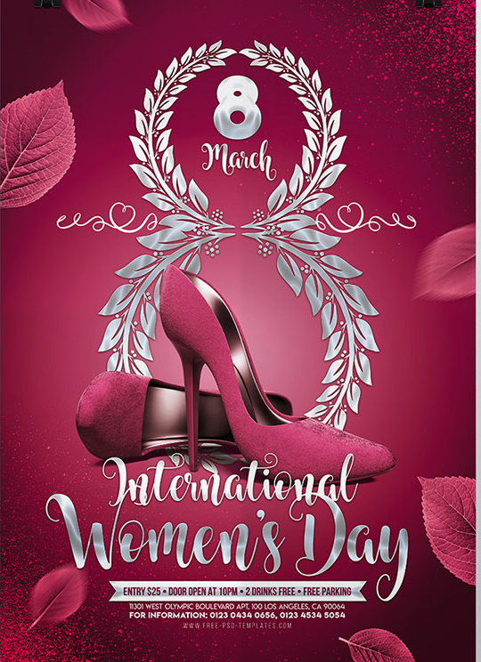 International Women's Day Poster PSD Mockup Free DesignHooks