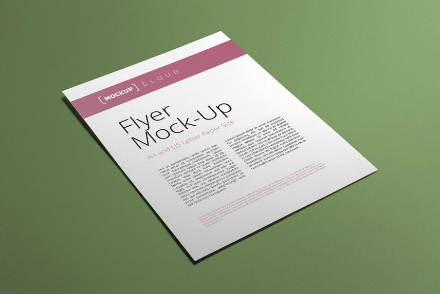 Download A4 Sized Flyer PSD Mockup Download For Free - DesignHooks