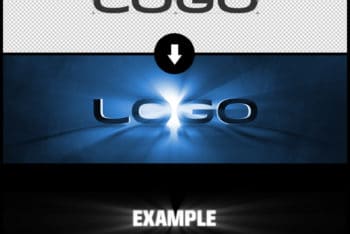 Epic Volumetric Light Logo Mockup Freebie