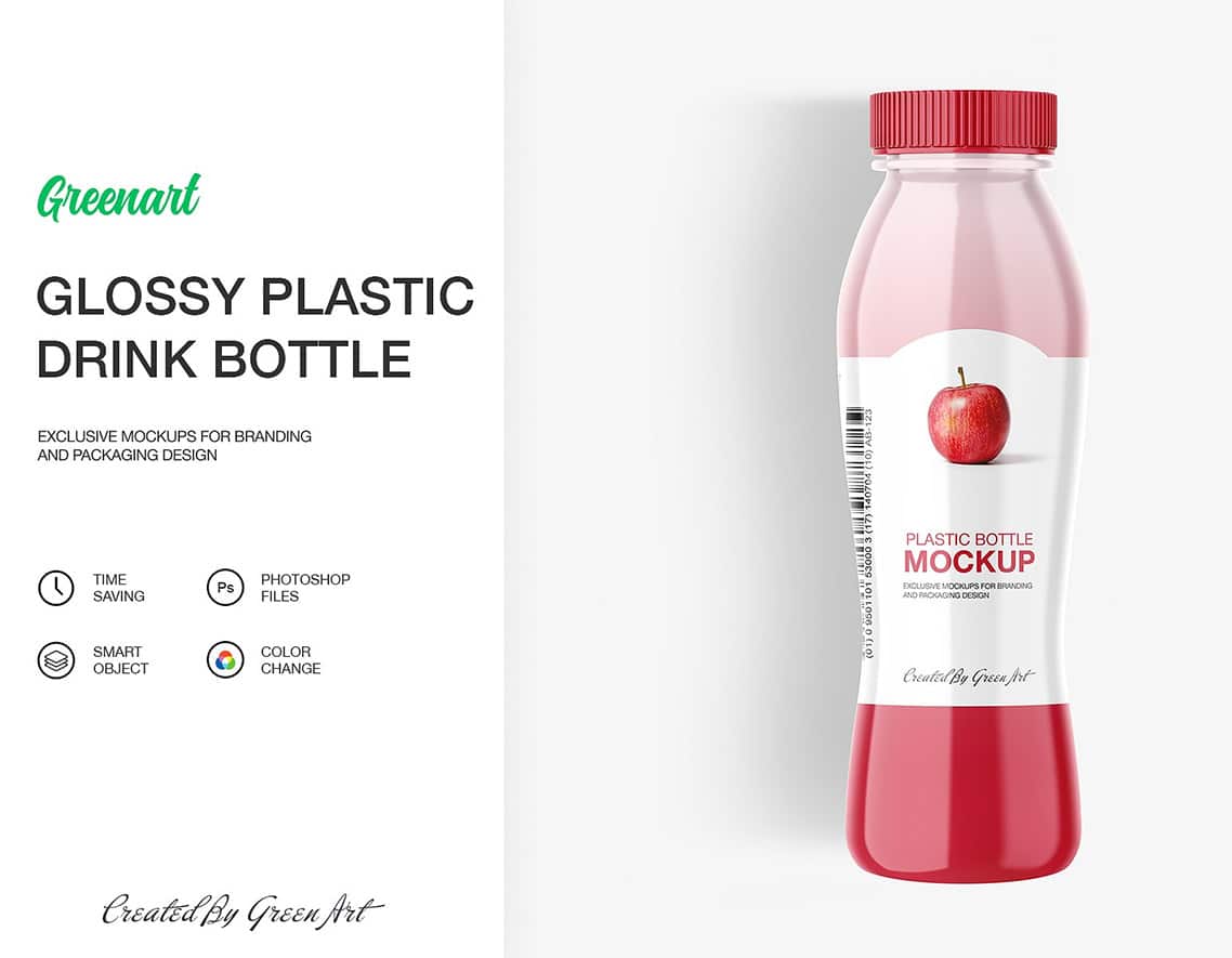 Juice Bottle PSD Mockup Design Template