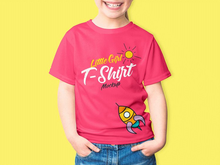 Download Baby Girl T-shirt PSD Mockup Download For Free - DesignHooks