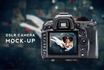 Free Customizable DSLR Camera Mockup
