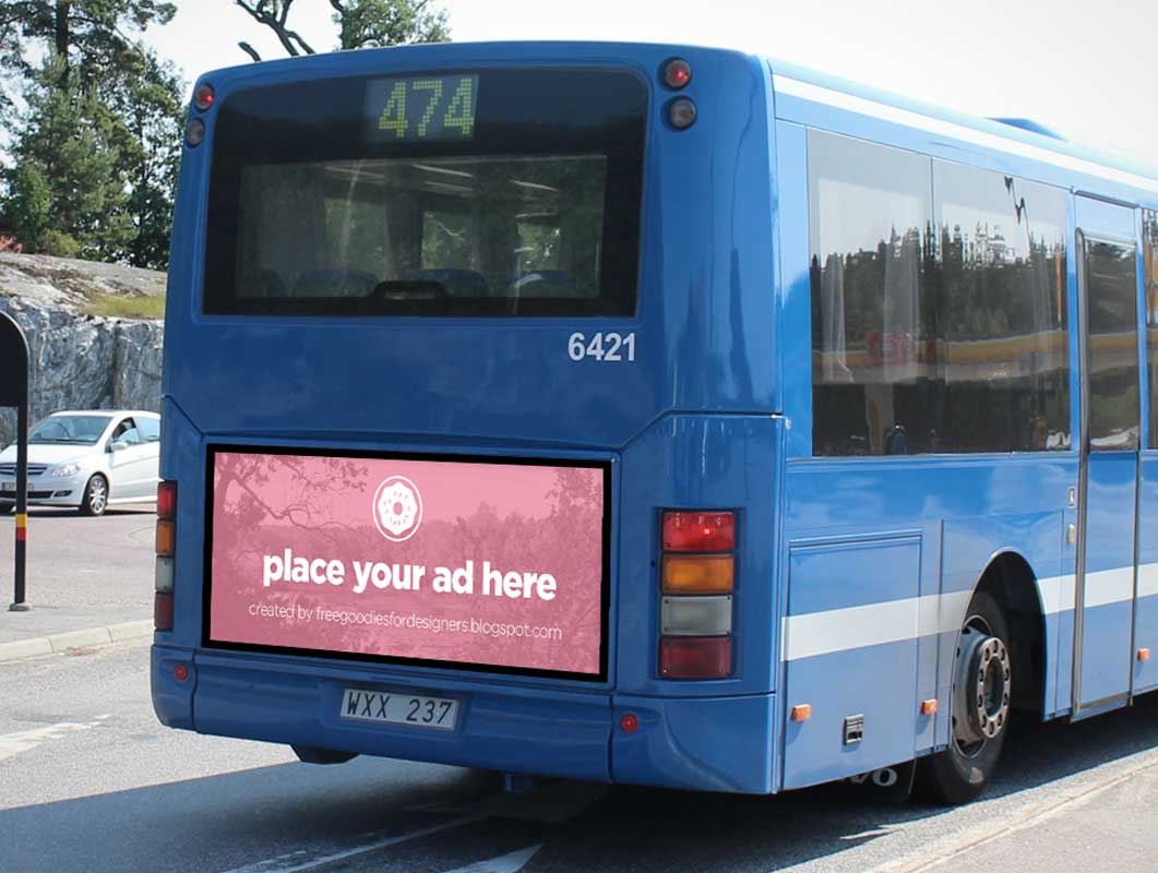 Download Free Rear City Bus Billboard Mockup - DesignHooks