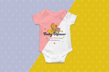 Cute Baby Onesie PSD Mockup