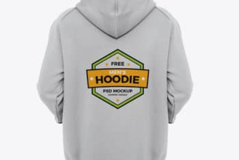 Free Cool Mens Hoodie Mockup in PSD