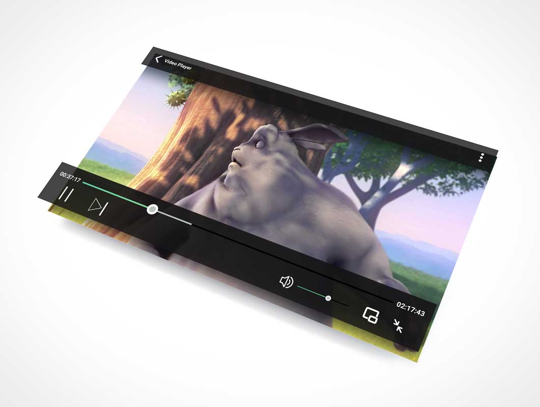 Download Free Video Player Software Mockup in PSD - DesignHooks