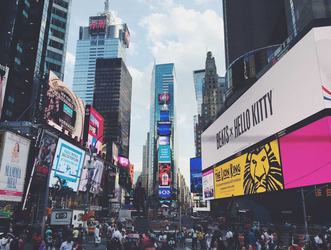 New York Times Square Billboard Mockup Freebie DesignHooks