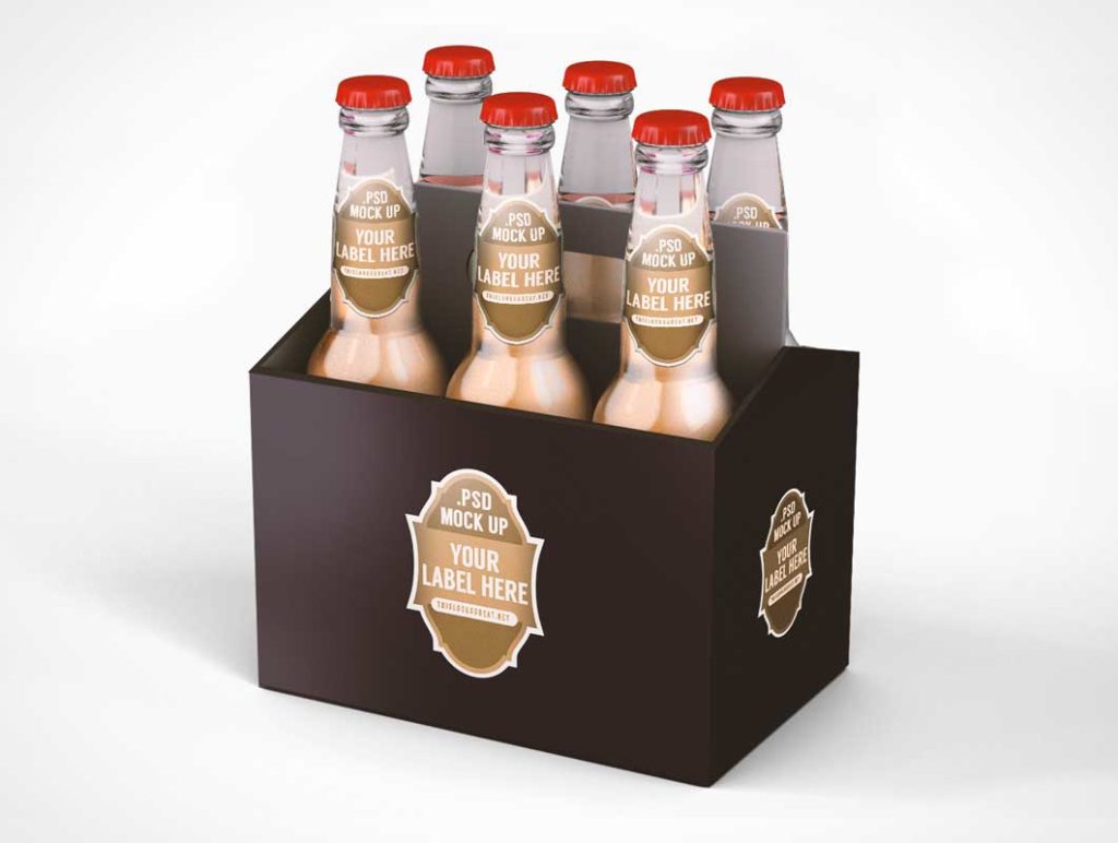 Download Free Six Pack Beer Case Mockup in PSD - DesignHooks