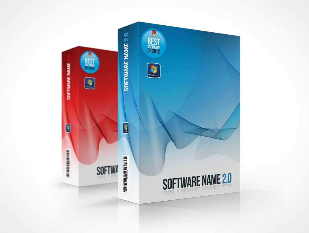 Free Software Product Box Mockup - DesignHooks