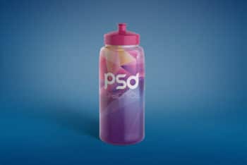 Free Sports Water Bottle Mockup in PSD