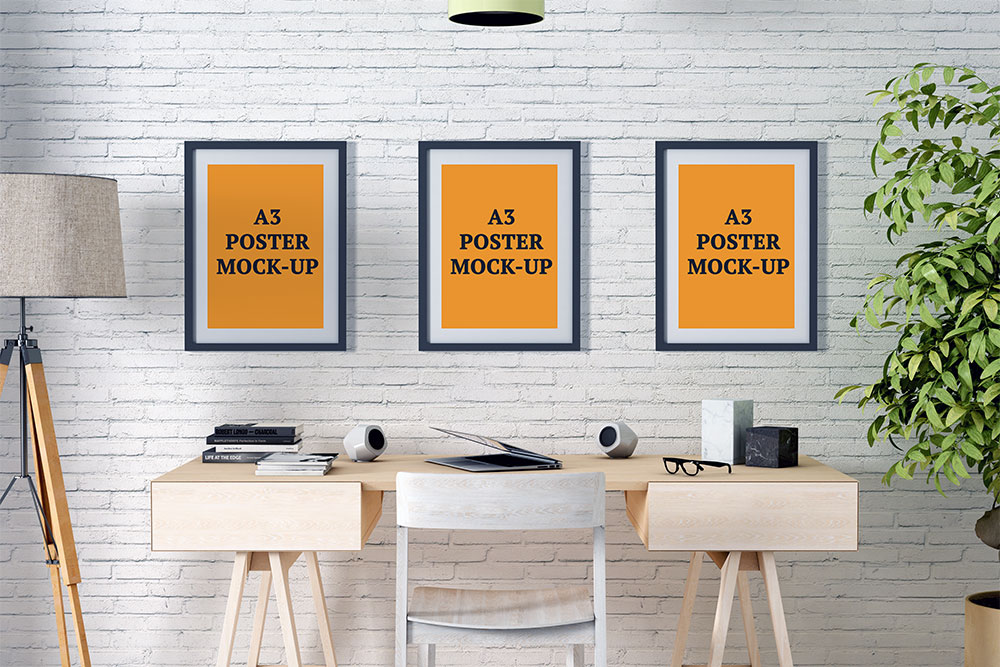 Download This Free A3 Posters Mockup in PSD Designhooks