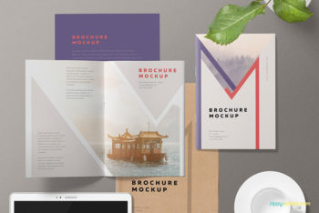 Free Download A5 Brochure Mockup