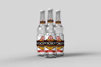 Free Beer Bottle Mockup in PSD