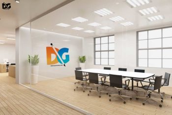 Free Download Board Meeting Room Logo Mockup