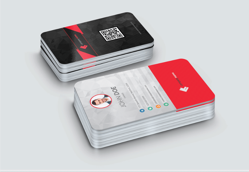 business card with photo psd mockup design