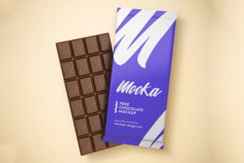 Free Chocolate Bar Mockup In PSD