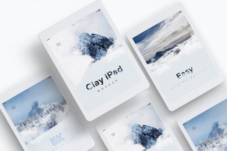 Free Download Clay iPad Mockup in PSD Designhooks