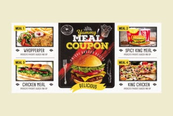 Download This Free Food Voucher Mockup Template - Designhooks