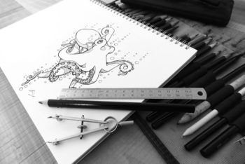 Free Art Sketch Mockup