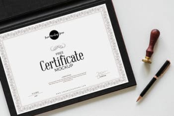 Elegant Looking Certificate PSD Mockup
