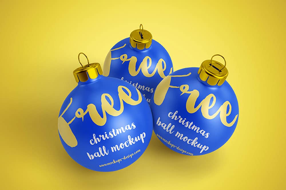 free christmas ball mockups