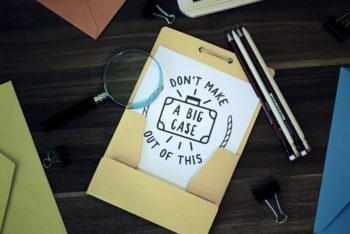 Free Detective File Scene Mockup in PSD