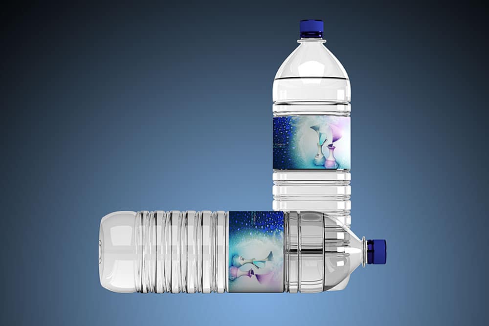 free water bottle mockup