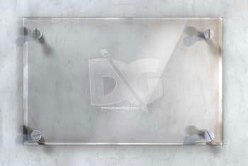 Realistic Glass Frame Mockup