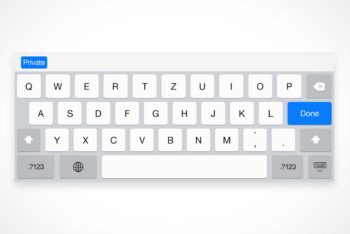 Free iPad Retina Keyboard Mockup