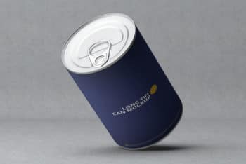 Free Download Long Tin Can Mockup