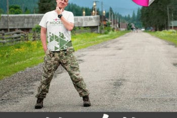 Fashionable & Customizable Men T-shirt PSD Mockup