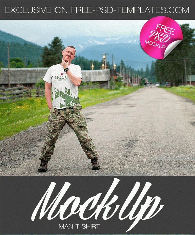 Men T-shirt PSD Mockup dEsign