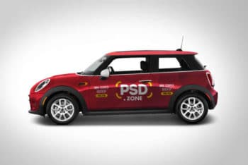 Mini Cooper Mockup In PSD