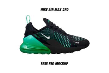 Nike Air Max 270 Mockup in PSD