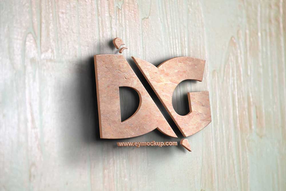 Download Free Download Pink Wood Logo Mockup in PSD - Designhooks