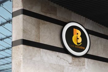 Free Restaurant Logo Mockup in PSD